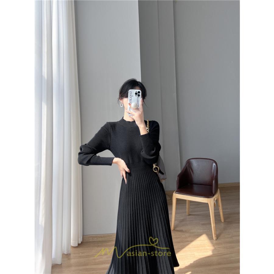 ニットワンピース | ワンピース 秋 秋服 レディース ニット ロングワンピース ロング 長袖 冬 冬服 可愛い フェミニン 20代30代40代50代 上品 送料無料 エレガント 高級感