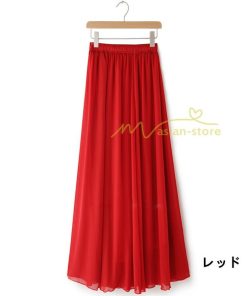 スカート | 夏ロング無地 フレア大人 ウエストゴム 涼しい レディース 夏服 揺れる 女っぽい 20代30代 可愛い ゆったり 40代50代 60代 ダンス