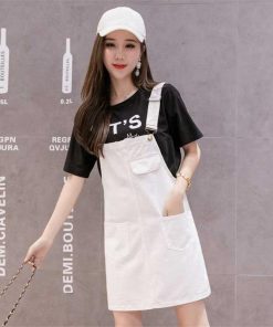 オーバーオール サロペット | ショートスカート オーバーオールスカート オールインワンスカート サロペットスカート デニムスカート ショートデニム 無地 カジュアル ゆったり