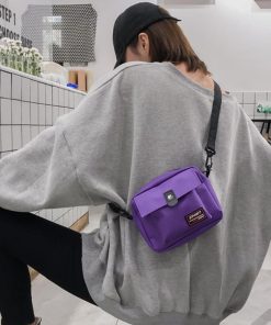 ショルダーバッグ | キャンバスバッグ 小さめ 男女兼用 スクエア ミニバッグ スマホバッグ 斜めがけ レディース