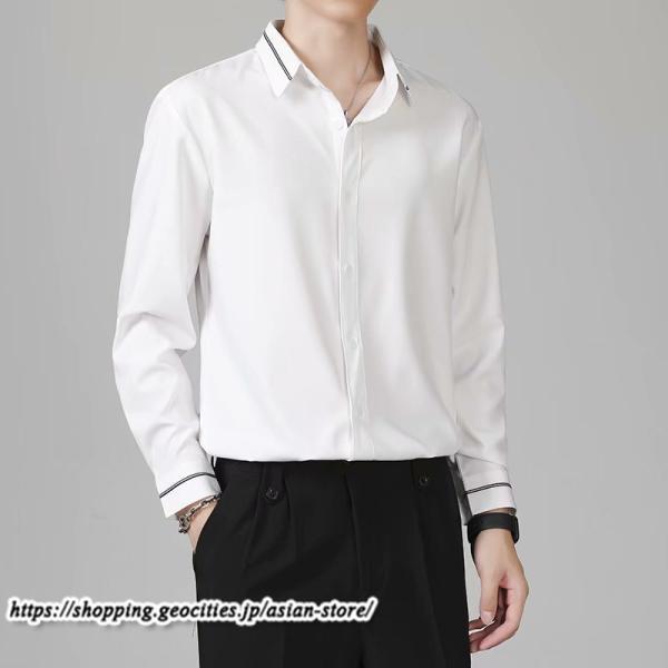 シャツ | 長袖メンズ ビジネス フォーマル オフィス 仕事 春 夏 秋 冬 カジュアル ビジネスシンプル 長袖 トップス 大きいサイズ メンズトップス