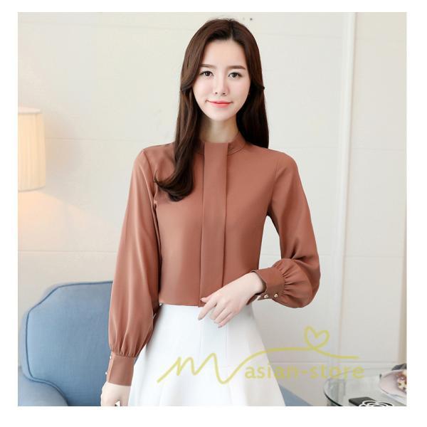 在庫ある | 短納期シフォンブラウスレディース 無地シャツ ビジネスブラウストップス オフィスフォーマルシャツブラウス 薄手 春夏衣装 通学通勤 エレガント 着痩せ OL