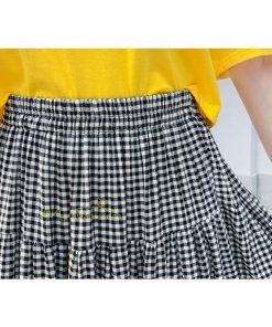 スカート | フレア ロング春物 レディース 春夏 チェック柄 ドッキング リゾート 体型カバー お出かけ 20代30代40代50代 着痩せ 通勤通学 カジュアル