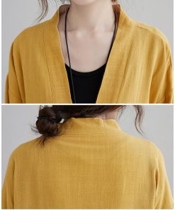 カーディガン | 羽織り レディース 秋服 ライトアウター Vネック 麻綿 無地 20代 30代 春 夏 秋 長袖 カジュアル 40代 50代 秋コーデ 秋かわいい