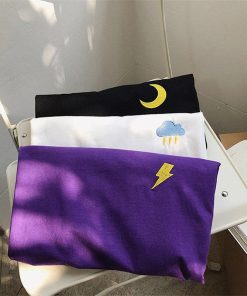 Tシャツ | Tシャツ メンズ 半袖 無地 レディース 天気 刺繍 カジュアル シンプル 夏新作 ゆったり 半袖カットソー 夏 大きいサイズ 2022 ゆったり ファッション