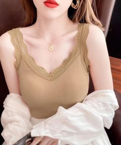 キャミソール | タンクトップス カップ付き リブインナー