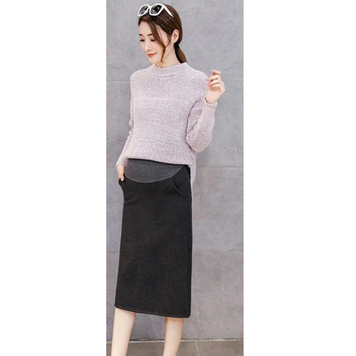 マタニティ | マタニティスカート 調整可 産前産後 妊婦妊娠 ミモレ丈スカート ママスカート 膝丈 秋服 レディース 秋スカート スカート マタニティウェア 腹包み 秋冬