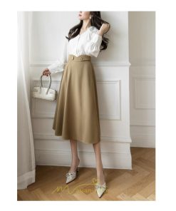スカート | フレア ロング丈 膝丈 レディース フレアAライン 送料無料 通勤 通学 オフィス ビジネス フェミニン キレイめ お出かけ OL オシャレ