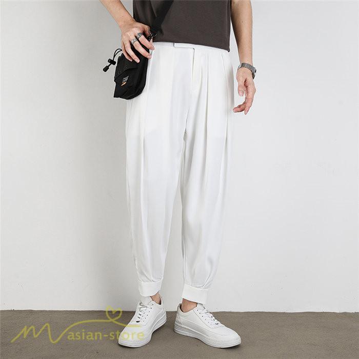 チノパン | テーパードパンツ メンズ 無地 ロング丈 夏新作 サマーパンツ 上品 ウエストゴム テーパード 春 夏 カジュアルパンツシンプル 上品 おしゃれ 秋 メンズスタイル