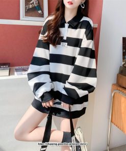 パーカー | トレーナー レディース スウェット 大きいサイズ 韓国 トップス 長袖 おしゃれ ボーダー柄 チュニック 送料無料 体型カバー 大きいサイズ Tシャツ