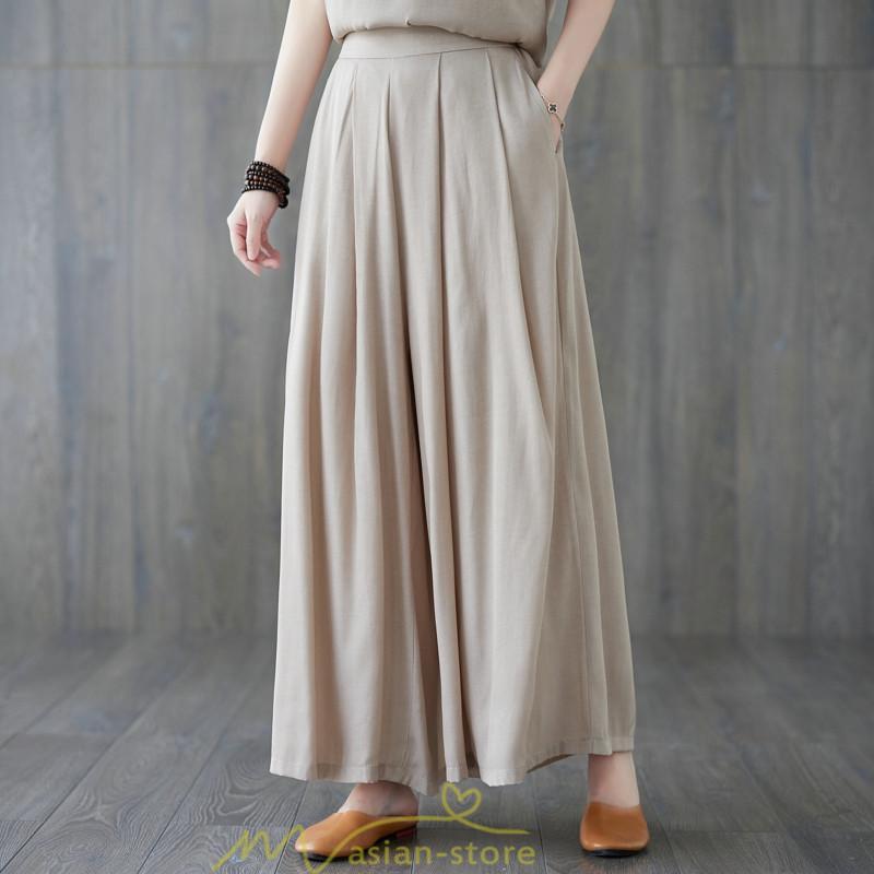 セットアップ | レディース 夏服 Tシャツ ワイドパンツ ガウチョパンツ カジュアル 無地 冷感 涼感 ブラウス トップス 30代40代 2点セット ゴム パンツ 半袖