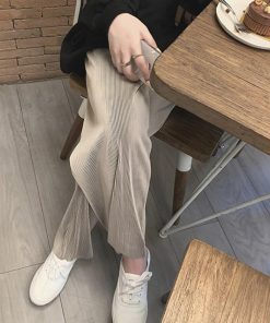 ワイドパンツ | ハイウエスト プリーツパンツ レディース ロングパンツ 着やせ ウエストゴム ボトムス ストレートパンツ