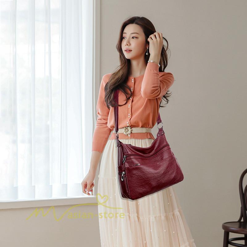 女性用バッグ | ショルダーバッグ レディース 大きめ 大容量 レザー かわいい 可愛い 軽量 斜めがけ 2way ショルダー おしゃれ トレンド ママ 上品 通学 通勤 斜めがけバッグ