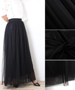 ロングスカート | ロング グレー フレアスカート 春夏 黒 ウエストゴム チュールスカート マキシスカート ミモレ丈スカート白