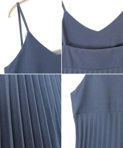 ロングスカート | ロングワンピース シンプル 無地 重ね着 フェミニン フレアキャミワンピ 着やせ レディース キャミソールワンピース プリーツ