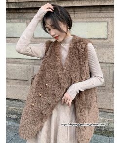 ベスト | ボリュームフェイクファーファー毛皮レディース 冬 フェイクファー 毛皮コート アウター ノースリーブ ふわふわ ジレ 前開き 秋冬