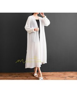 カーディガン | ロング 薄手 アウター 長袖 ロングきれいめ 紫外線対策 サマー ゆったり シフォン 韓国ファッション 20代30代40代50代 冷房対策
