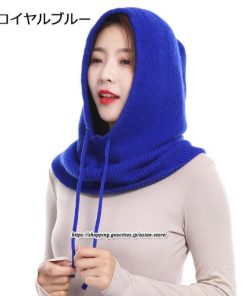 レディース | ニット帽子 ウール帽子 ウール混紡 フード ネックウォーマー ニットキャップ スキー帽子 耳カバー 男女兼用 冬 2022新作 あったか 防寒対策