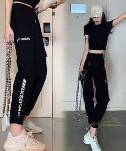その他 | カーゴパンツ レディース ロングパンツ テーパード シルエット ボトムス 長ズボン ヒップホップ 流行 格好いい ストリート 大きいサイズ ゆったり デザイン