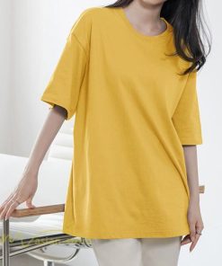 ｔシャツ・カットソー | Tシャツ 半袖 レディース トップス 無地 9色 ゆったり お出かけ スポーツ 日常 夏 丸首 春夏新作 コットン 可愛い クルーネック おしゃれ シンプル