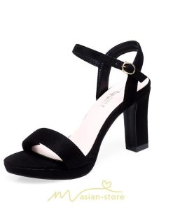 パンプス | ハイヒール サンダル ストラップ 痛くない オープントゥ 黒 ブラック ベージュ 美脚 大人 脱げない 靴 女性 キレイめ おしゃれ エレガント レディース