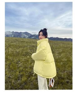 ダウンジャケット コート | ダウンコート 中綿コート レディース 無地 スタンドカラー ショート丈 ダウン コート ダウンジャケット 暖かい 中綿ジャケット カジュアル 秋冬 コーデ 可愛い