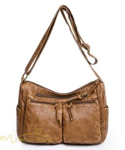 女性用バッグ | ショルダーバッグ レディース 合革 レザー 肩掛け 斜めがけ 斜め掛け 撥水 バッグ ２タイプ選べる シンプル 多機能 出張 女性用 クラッチバッグ 2way 大容量