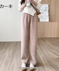 チノ・テーパード・ジョガー・スキニーパン | ワイドパンツ レディース 冬 秋 ニット きれいめ ボトムス ウエストゴム  ゆったり 体型カバー 着痩せ カジュアル 送料無料 10代20代30代40代50代