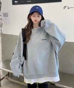 パーカー | トレーナー Tシャツ ロングT レディース トップス 切り替え 韓国 長袖 大きいサイズ おしゃれ オーバーサイズ 可愛い スウェット お出かけ ゆったり