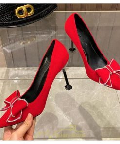 パンプス | レディース ピンヒール ヒール5cm7cm9cm ハイヒール 蝶結び 可愛い シューズ 靴 美脚 結婚式 通勤 キレイめ 写真撮影 可愛い 赤 黒 ベージュ