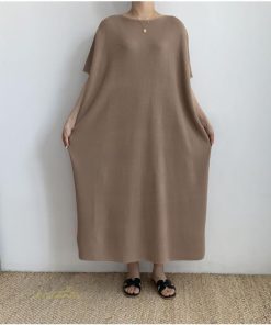 マキシ | ワンピース 夏 春 レディース 半袖 カジュアル 30代 20代 ロング かわいい 無地 5分袖 ゆるシルエット 体型カバー ビッグシルエット カジュアル