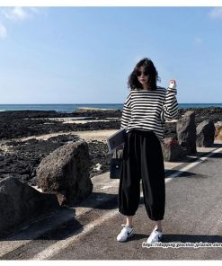 パーカー | トレーナー レディース プルオーバー クルーネック 長袖 トップス Tシャツ スウェット ゆったり ボーダー 秋冬 カジュアル ルームウェア 練習着 春 トップス