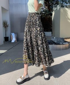 スカート | ロング 秋 花柄 柔らか ボトムス レディース ロングマキシ丈 シンプル 無地 カジュアル 着痩せ コーデ 春 30代 50代 秋20代 シフォン 40代 夏