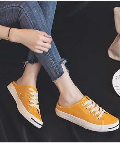 シューズ | スニーカー キャンバス 歩きやすい スリッポン かかとなし ローカット レディース スニーカー 春夏 美脚 スニーカー