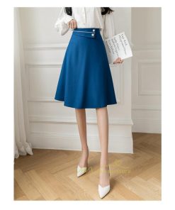 スカート | ロング丈 レデース 秋 冬  Aラインハイウエスト 体型カバー お洒落 通勤 OL 上品 20代 30代 40代 秋服 ビジネス 2021作 カジュアル 着痩せ