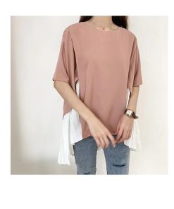 シャツ・ブラウス | トップス ブラウス 裾レイヤード 重ね着 無地 通勤 セレモニー きれいめ レディース 春 ファッション カジュアル 優雅 細身 シフォン エレガント 夏物 重ね着風