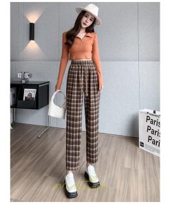 チノ・テーパード・ジョガー・スキニーパン | テーパードパンツ パンツ レディース ボトムス 美脚 楽ちん 体型カバー チェック柄 ハイウエスト お出掛け 20代 10代 細見え 高見え 送料無料 脚長 ロング