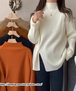 ニット・セーター | カットソー ニット レディース リブニット 長袖 秋冬 春 トップス スリム ストレッチ インナー 無地 長袖カットソー 長袖ニット 通学通勤 着痩せ プルオーバー