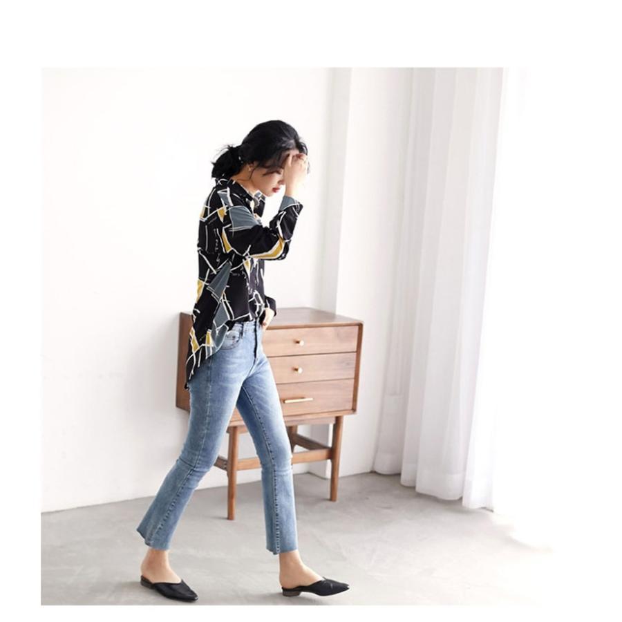 シャツ・ブラウス | シャツ ブラウスシャツ レディース トップス 長袖 ポロネックシャツ ブラウス シャツブラウス 春 夏 秋 レトロ カジュアル シャツ リゾート 幾何学模様