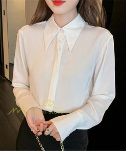 シャツ・ブラウス | ワイシャツ レディース ブラウス 長袖 おしゃれ オフィス 通勤 事務服 仕事 ビジネス 20代30代40代50代 お出かけ 韓国ファッション 着痩せ カジュアル 通学