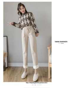 チノ・テーパード・ジョガー・スキニーパン | パンツ レディースパンツ レディース 9分丈 カジュアル 裏起毛 シンプル ゆったり リラックス トレンド かわいい おしゃれ お出かけ デイリー  楽ちん デート