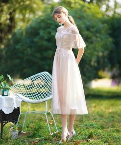 大人 | パーティードレス ドレス 結婚式 ミモレ丈 フォーマル ワンピース レース 袖あり 同窓会 謝恩会 二次会 綺麗 成人式 披露宴 スカート