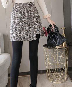 ミニスカート | チェック柄 ショート丈 Aライン ツイード タイトスカート スカート 台形スカート レディース ハイウエス 大人可愛い