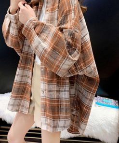 シャツ・ブラウス | チェック柄シャツ 起毛シャツブラウス韓国