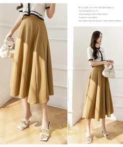 スカート | ロング丈 ボトムス レディース Aライン 上品 20代30代40代50代 カジュアル 通勤通学 お出かけ 夏物 韓国風 着痩せ 体系カバー エレガント