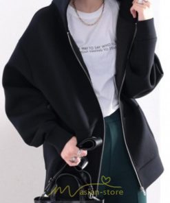 コート・ジャケット | フード付きスウェットパーカーブルゾン長袖秋冬ジャケット レディース ゆったりシルエット 大人 通学通勤 20代30代 無地 アウター 送料無料 カジュアル トップス