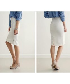 在庫ある | タイトスカート セクシースカート ビジネスオフィススカート フォーマル 膝丈スカート ハイウエスト スリット フェミニン 無地 レディース 通学通勤 OL