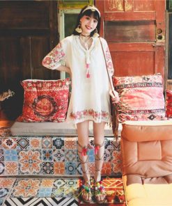 ミニ丈 | ワンピース 大人可愛い 膝上 ミニ 夏 秋 花柄 レディース 花柄 ドレス リゾート きれいめ 10代 20代 30代 40代 お呼ばれ 刺繍 かわいい 50代 小柄 リゾート