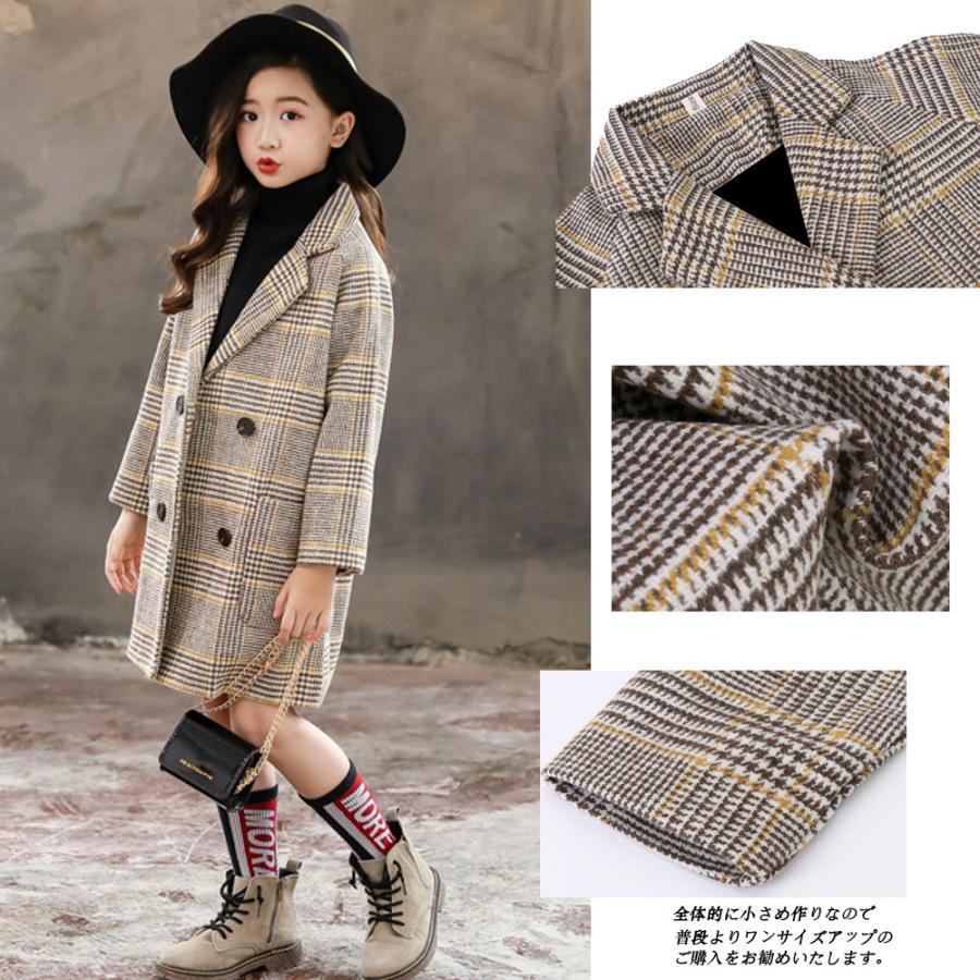 (子供)その他 | 新品 中学生 お出かけ 秋冬 キッズ 長袖 カジュアル 暖かい チェックコート 子供服 裏地付き 可愛い おしゃれ 女の子
