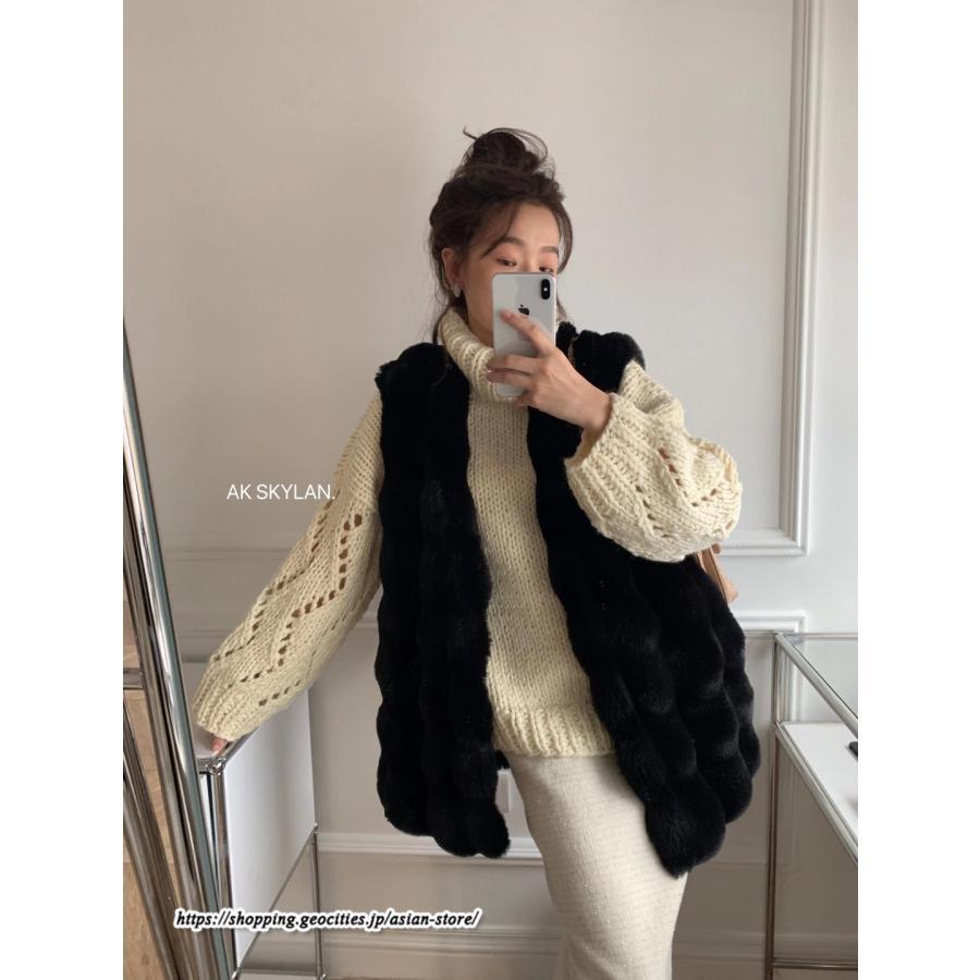 ベスト | ボリュームフェイクファーファー毛皮レディース 冬 フェイクファー 毛皮コート アウター ノースリーブ ふわふわ 前開き ジレ 秋冬